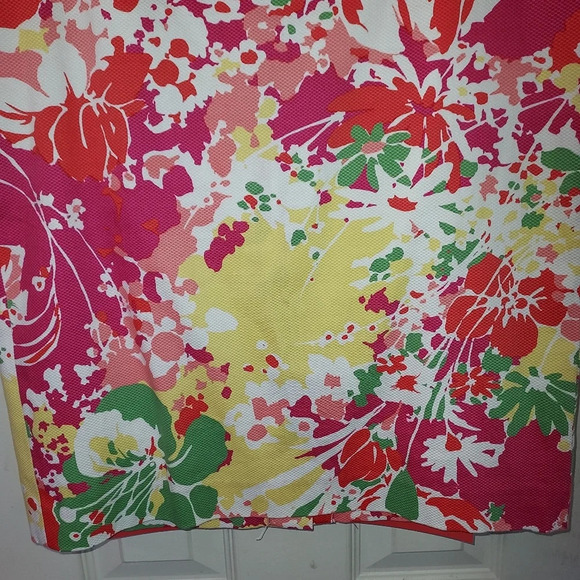 Talbots Petite Bright Colored Floral Pencil Skirt in Size 4P - Picture 4 of 11